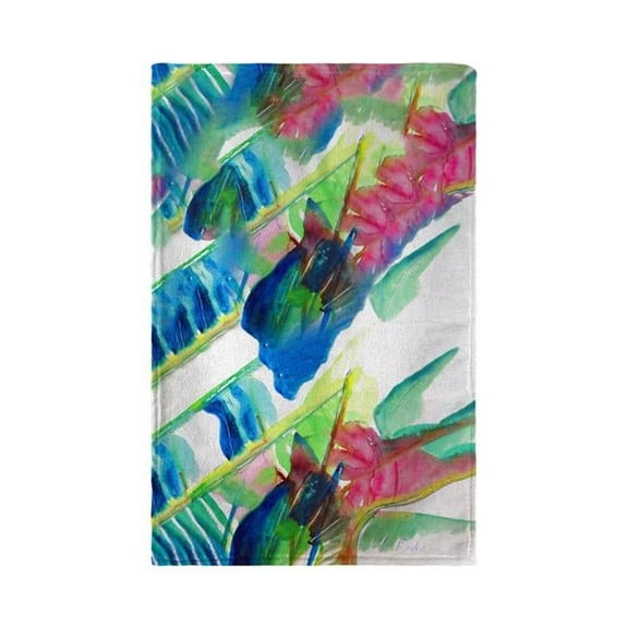 Betsy Drake KT1123 Pink Palms Kitchen Towel