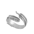 thumbnail image 4 of Open Tree Leaf Feather Eternity Ring .925 Sterling Silver Band Jewelry Female Male Unisex Size 8, 4 of 4