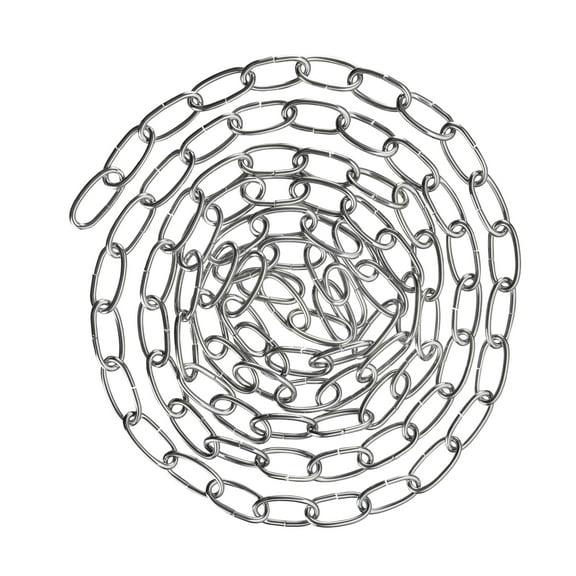 Aspen Creative 21110-71, Steel 10 Feet Heavy Duty Chain for Hanging Up Maximum Weight 40 Pounds-Lighting Fixture/Swag Light/Plant in Chrome. 11 Gauge.