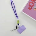 thumbnail image 3 of Inteprter Cordón universal para teléfono inteligente, ajustable, extraíble, para colgar en el cuello, microfibra, reutilizable, correas Teléfono y Comunicación Corto Morado, 3 of 6