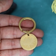 Stainless Steel Sun Fire Sunshine Pendant Keychain Solar System Sun Key Chains For Men Women Talisman Jewelry Gift