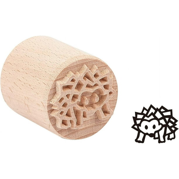 Sellos de madera para cerámica, sellos de madera de columna de 3,5 cm, sellos redondos de madera para arcilla, sellos de arcilla hechos a mano, sellos de madera natural.