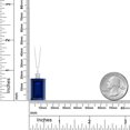 thumbnail image 3 of Gem Stone King 17.50 Cttw Blue Created Sapphire Pendant Necklace for Women in 925 Sterling Silver | Emerald Cut 18X13MM | With 18 inch Silver Chain, 3 of 5
