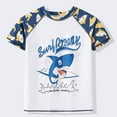 thumbnail image 4 of Boy Swimsuit Size 6 Kids Summer Short Sleeve Sunsuit Swimwear Boys Girls Two Piece Rash-Guard-Sets Cartoon Printed Swimwear Swimsuit,2-3 Years, 4 of 5