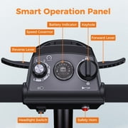 ENGWE 4 Wheel Electric Mobility Scooter for Seniors & Adults Foldable Lightweight Mobility Scooter with Removable Dual Battery 20 Miles Long Range Electric Scooter Powered Wheelchiar for Travel Blue