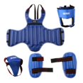 thumbnail image 4 of tamizeot Sanda Protective Gear Set Shin Leg Protector Groin Guard Helmet Blue Chest, 4 of 6