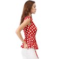 thumbnail image 4 of INSPIRE CHIC Top Sin Mangas Con Cuello En V Sin Mangas Para Mujer rojo M, 4 of 6