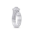thumbnail image 3 of 10kt White Gold Round Diamond Bridal Wedding Ring Band Set 1 Cttw, 3 of 4