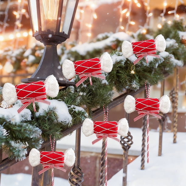 mfyjkho Colgantes De Plástico Huecos Para Árbol De Navidad Para Decorar Ventanas Y Centros Comerciales (Paquete De 6)