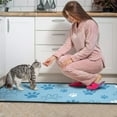 thumbnail image 3 of Blue Dog Paw Footprint Kitchen Rugs Sets Of 2,Anti Fatigue Kitchen Mat Rugs Non Slip Washable,Decorative Kitchen Floor Mats for Kitchen,Sink,Laundry,17"X30"+17"X47", 3 of 7