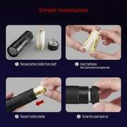 Black Light, 12 LEDs 395nm UV Blacklight Flashlights Detector for Pets Urine and Stains - 1 Pack
