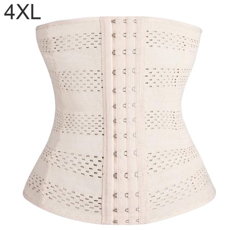 

Rinhoo Trade Women Body Shaper Rubber Hollow Breathable Waist Corset Shapewear Beige 4XL