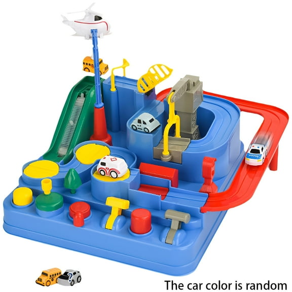 BESTSKY Race Tracks for Kids Ages 4-8,Adventure Challenges Kids Car Track Set,Smooth Details Car Race Track Sets