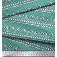 thumbnail image 3 of Soimoi Poly Georgette Fabric Floral & Flying Swan Block Print Fabric by Yard 52 Inch Wide, 3 of 3