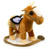 Toysery Kids Walking Pony Walk Along Toy Stuffed Plush Pony Toy, Realistic Walking Actions with Horse Sounds and Music (Battery Operated)