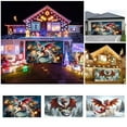 Christmas Cute Little Outdoor Car Pattern Outdoor Garage Door Banner