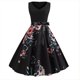 thumbnail image 2 of Vestido de columpio sexy sin mangas con cuello en V estampado vintage de moda para mujer Fridja  hj4674, 2 of 8