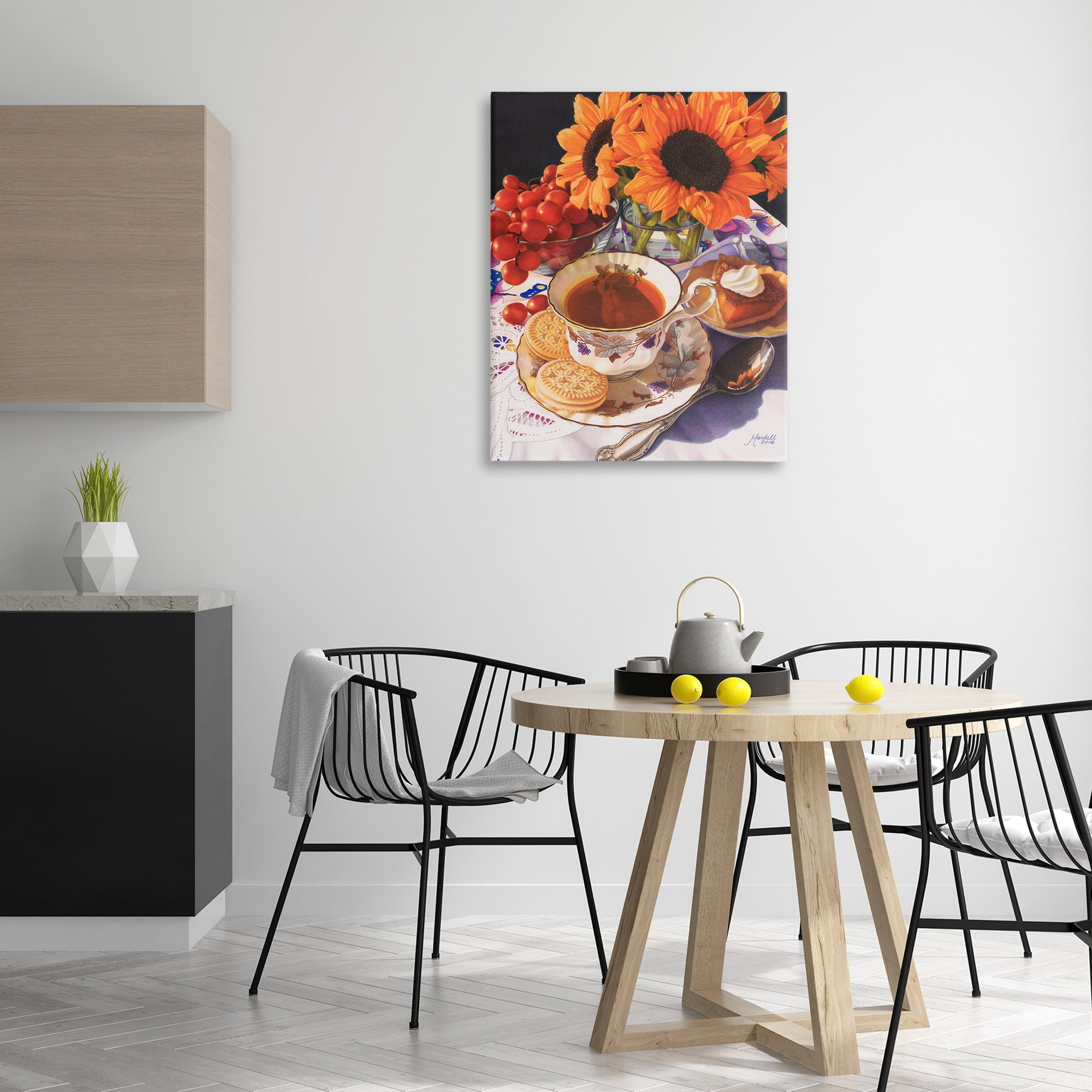 Stupell Industries Autumnal Tea Party Food & Beverage Painting Gallery Wrapped Canvas Art Print Wall Art, 30 x 40