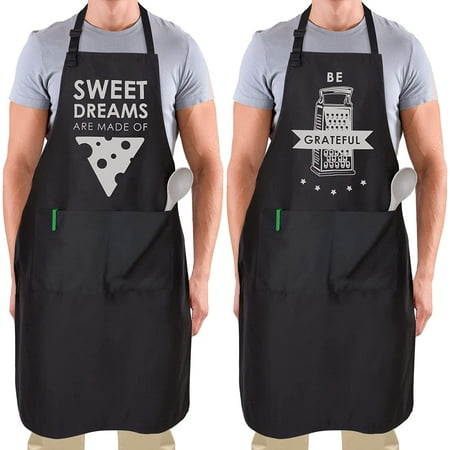 

Zulay (2-Pack) Funny Aprons For Women Men & Couples
