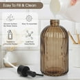 thumbnail image 7 of 2Pack 13 Oz Glass Soap Dispenser , Manual Pump Dispenser,Empty Liquid Container, Refillable Hand Soap Dispenser , Premium Bathroom soap Dispenser for Kitchen & Bathroom , Amber, 7 of 7