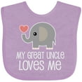 thumbnail image 3 of Inktastic My Great Uncle Loves Me Boys or Girls Baby Bib, 3 of 4