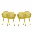 thumbnail image 2 of Christopher Knight Home Chaise de Salle à Manger Extérieure Davina (Ensemble de 4), Jaune, 2 of 4
