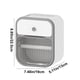 thumbnail image 3 of Portarrollos de papel higiénico de pared con espacio de almacenamiento | Montaje adhesivo sin taladro | Tapa de plástico gris para caja de pañuelos de baño, cocina y sala de estar | 1 pieza, 3 of 7