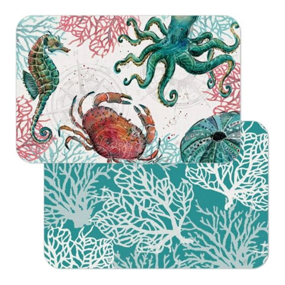 "Ocean Finds" Reversible Rectangular Place Placemat- 11" x 17"