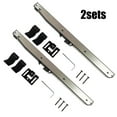 thumbnail image 1 of Greenne 2pc Silver Soft Close Mechanism For Damper Sliding Barn Door Hardware Track Kit, 1 of 6