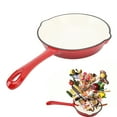 thumbnail image 1 of Cast Iron Skillet Enameled Frying Pan with Convenient Handle Design, Ideal for Various Cooking Methods, 1 of 8