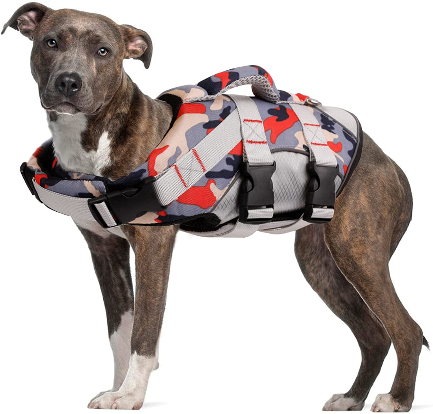 Dog Life Jacket Pet Floatation Vest Dog Lifesaver Ripstop Dog Life Vest for Swimming Dog Life Preserver Dog Swimsuit for Large Dogs 