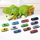 thumbnail image 4 of Dinosaurio Devorando Coches Hugo Educación Temprana Montessori Fiesta Favor Cumpleaños con 12 minicoches, 4 of 7