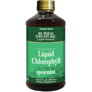 Buried Treasure Liquid Chlorophyll Vegan Dietary Supplement Spearmint All Natural 16 oz