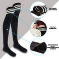 thumbnail image 6 of Meso Women's 4 Pairs Awesome Thigh High Cotton Socks, Comfortable, Soft and Super Durable Size 6-9 M1022 Black,Coffee,Dark Grey,White 4c6, 6 of 9