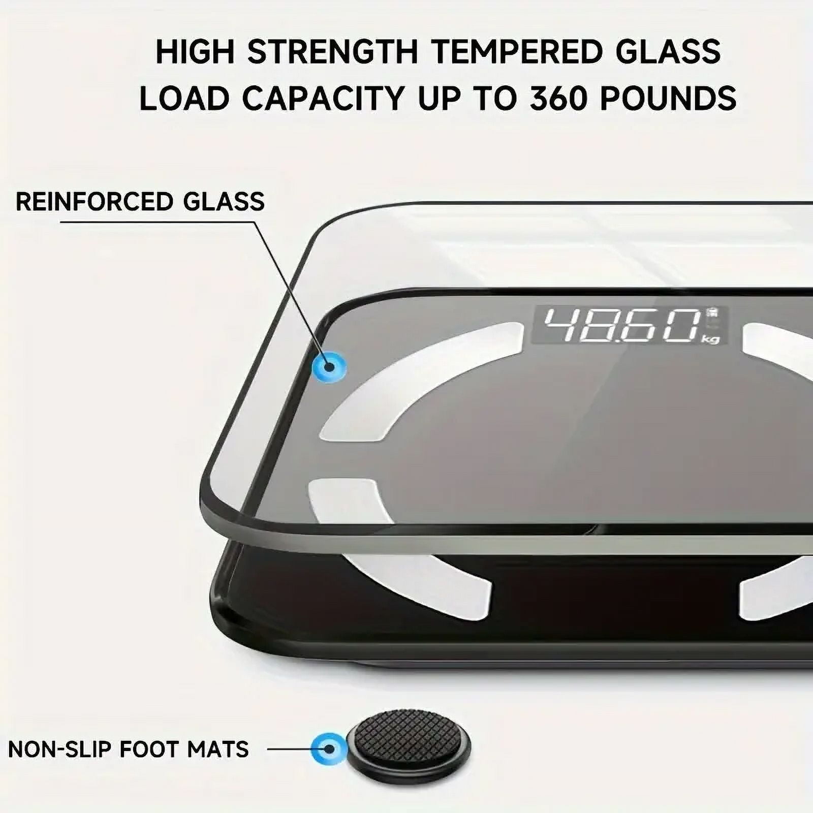 Body Fat Scale Weight Scale High Precision Electronic Weight Scale HD Display 400 Lbs Multiple Health Data Analysis BMI Fat Muscle Moisture Mobile APP Connection