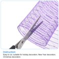 thumbnail image 4 of 3pcs Decorative Mesh, 10 Inch x 10 Yard Decorative Mesh Ribbon Roll Foil Metallic for Christmas Tree,Purple, 4 of 6