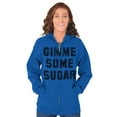 thumbnail image 3 of Gimme Some Sugar Flirty Cute Gym Unisex Fleece Graphic Zip Up Hoodie Brisco Brands 5X, 3 of 5