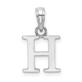 thumbnail image 1 of Diamond2Deal 14K White Gold Block Letter H Initial Pendant for Women, 1 of 6