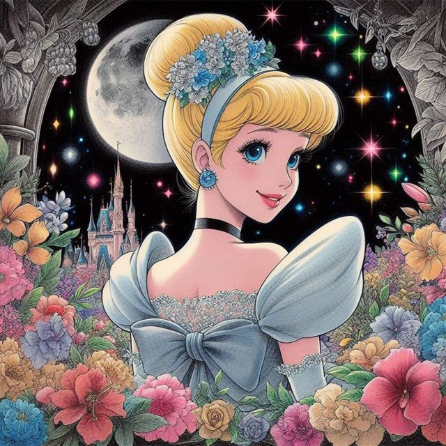 5D DIY Princesa Ariel Arte Artesanía 50x50cm