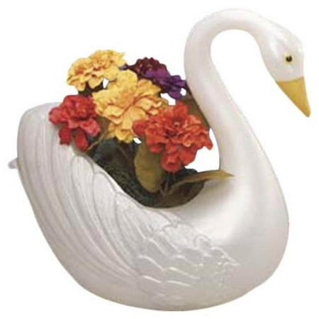 16 Plastic Planter - 16 in. Opening Standing Swan Planter
