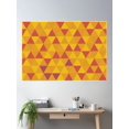 thumbnail image 2 of Triangular Shapes In Warm Tones Poster Wall Art, Modern Wall Decor For Living Room Bedroom, 8x12 UNFRAMED, 2 of 3