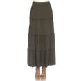 thumbnail image 6 of White Mark Women’s Tiered Maxi Skirt, 6 of 8