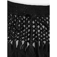 thumbnail image 4 of ZAFUL Women Leisure Drawstring Scalloped Edge Crochet Skirt Black M, 4 of 5
