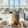 thumbnail image 6 of Coastal Table Lamps Set of 2, Beach Living Lamps for Bedroom with USB A+C, Antique Grey Modern Resin LED, 6 of 12