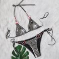 thumbnail image 2 of iTNHFP Plus Size Swimwear Full Coverage Women Bikini Sets Shiny String Padded Triangle 2 Pieces Swimsuit Set, 2 of 6