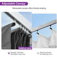 thumbnail image 6 of PURPLE LEAF 10' x 10' Outdoor Retractable Pergola Heavy-Duty Aluminum White Pergola with Sun Shade Canopy Patio Modern Shelter for Garden Porch Yard Deck Beach Grape Trellis, Grey, 6 of 10