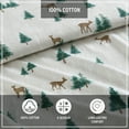 thumbnail image 3 of Eddie Bauer Bear Mountain Grey Cotton Flannel 4 Piece Sheet Set, Full, 3 of 6