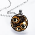 thumbnail image 2 of Eyeball Circular Glass Pendant Necklace - Women's Statement Necklaces, 2 of 5