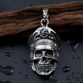 thumbnail image 5 of GKNET Mens Stainless Steel Fashion Gothic Punk Biker Skull Pendant Necklace, 5 of 9