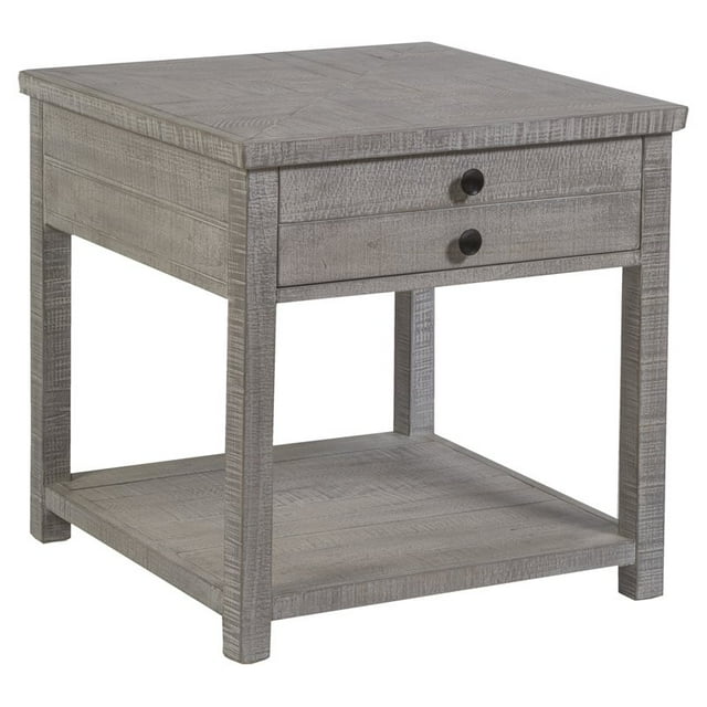 Palmetto Home Studio 20 Table d'Appoint Moderne en Pin Massif et Bois Gris